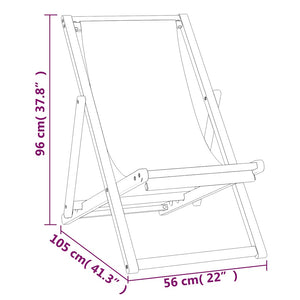 vidaXL Teak Sun Lounger 56x105x96 cm Cream