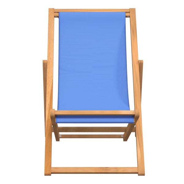 vidaXL Teak Sun Lounger 56x105x96 cm Blue