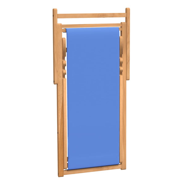 vidaXL Teak Sun Lounger 56x105x96 cm Blue
