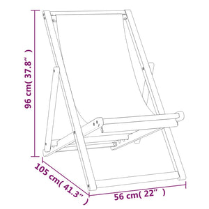 vidaXL Teak Sun Lounger 56x105x96 cm Blue