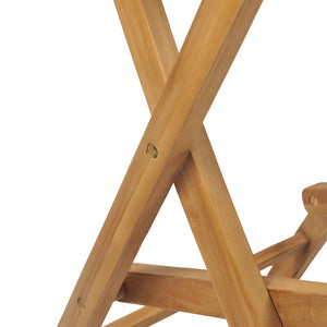 vidaXL 3-Piece Bistro Set with Folding Chairs Solid Teak Wood