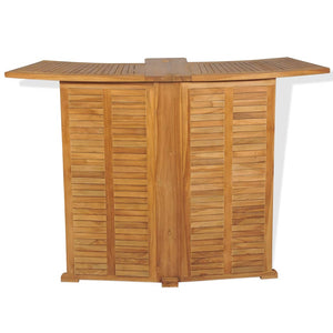 vidaXL 3-Piece Bistro Set with Folding Chairs Solid Teak Wood