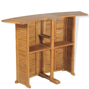 vidaXL 3-Piece Bistro Set with Folding Chairs Solid Teak Wood