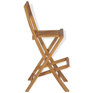 vidaXL 3-Piece Bistro Set with Folding Chairs Solid Teak Wood