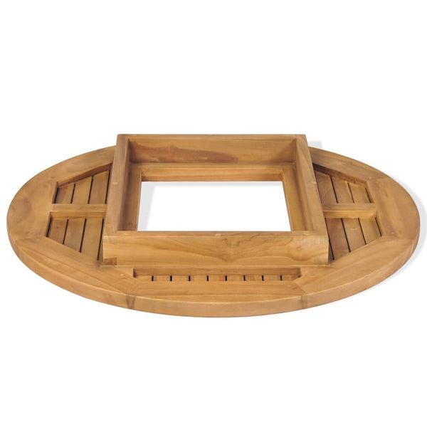 vidaXL Teak Beer Crate Table 70 cm