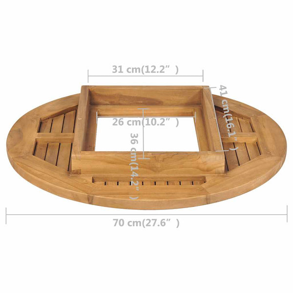 vidaXL Teak Beer Crate Table 70 cm
