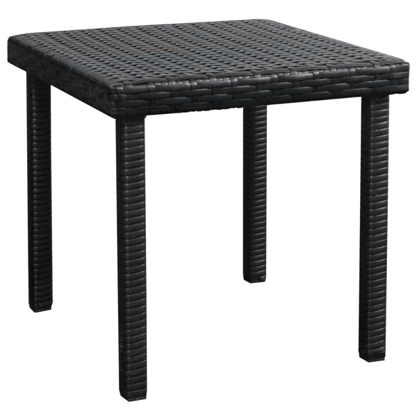 vidaXL Sun Loungers 2 pcs. with Table Poly Rattan Black