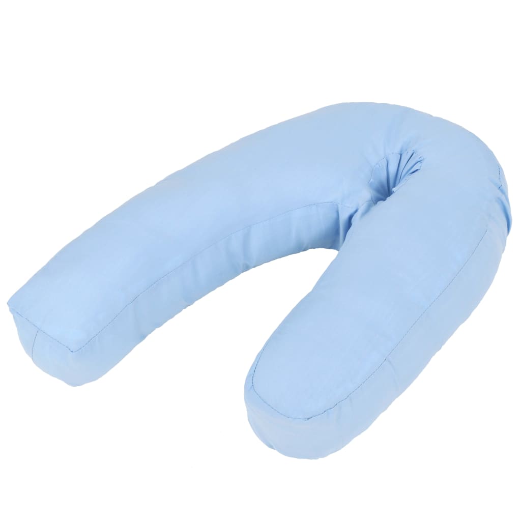 vidaXL J-shaped Pregnancy Pillow 54x(36-43) cm Blue