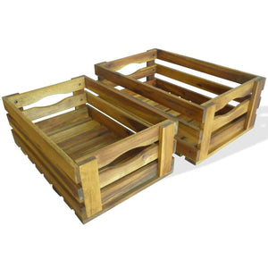 vidaXL Apple Crates Set 2 pcs. Solid Acacia Wood