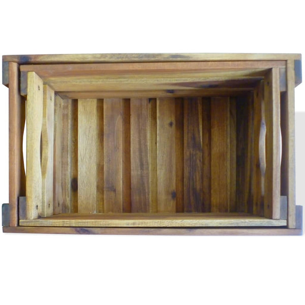 vidaXL Apple Crates Set 2 pcs. Solid Acacia Wood