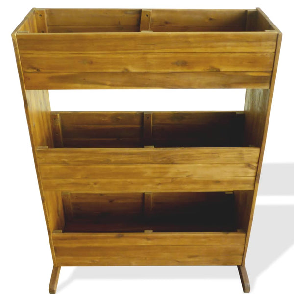 vidaXL Garden Raised Bed 3 Tiers Solid Acacia Wood