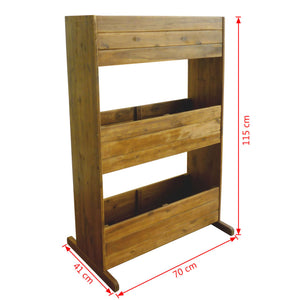 vidaXL Garden Raised Bed 3 Tiers Solid Acacia Wood
