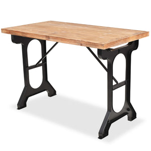 vidaXL Dining Table Solid Fir Wood 122x65x82 cm