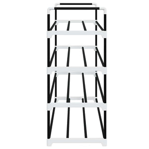 vidaXL 4-Tier Shoe Rack Metal and Plastic Black