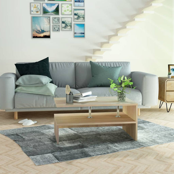 vidaXL Coffee Table Engineered Wood 90x59x42 cm Oak