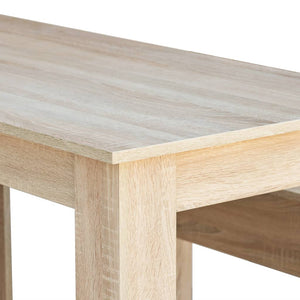 vidaXL 3-Piece Dining Set Table and Benches Chipboard Oak