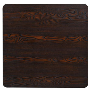vidaXL Bistro Table MDF and Steel Square 80x80x75cm Dark Ash