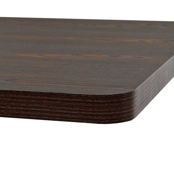 vidaXL Bistro Table MDF and Steel Square 80x80x75cm Dark Ash
