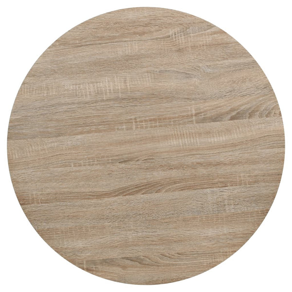 vidaXL Bistro Table MDF and Steel Round 80 x 75 cm Oak Look