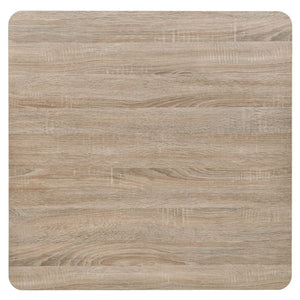 vidaXL Bistro Table MDF and Steel Square 80x80x75 cm Oak Look