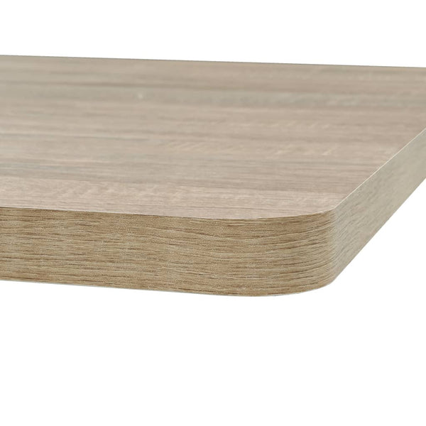 vidaXL Bistro Table MDF and Steel Square 80x80x75 cm Oak Look