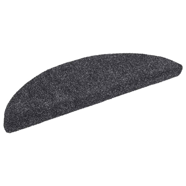 vidaXL Self-Adhesive Stair Treads 15 pcs. 56x17x3 cm Dark Grey Half-Round