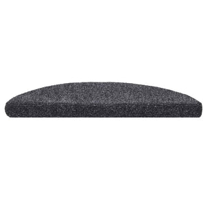 vidaXL Self-Adhesive Stair Treads 15 pcs. 56x17x3 cm Dark Grey Half-Round