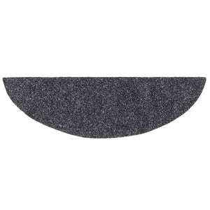vidaXL Self-Adhesive Stair Treads 15 pcs. 56x17x3 cm Dark Grey Half-Round