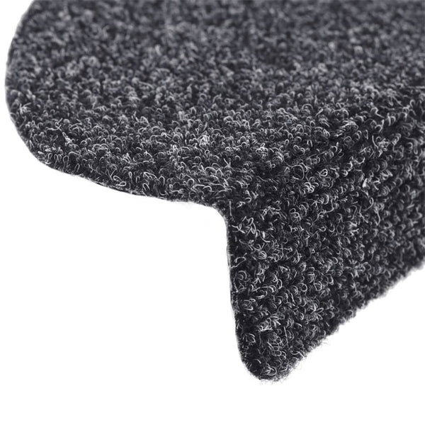 vidaXL Self-Adhesive Stair Treads 15 pcs. 56x17x3 cm Dark Grey Half-Round