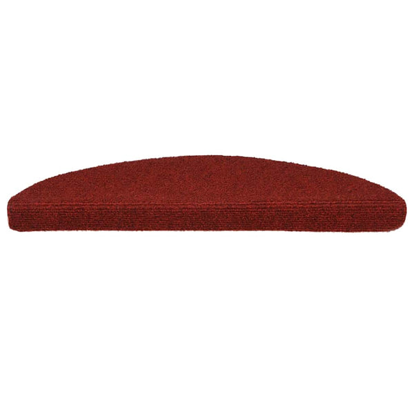 vidaXL Self-Adhesive Stair Treads 15 pcs. 56x17x3 cm Burgundy Half Round