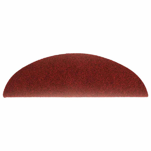 vidaXL Self-Adhesive Stair Treads 15 pcs. 56x17x3 cm Burgundy Half Round