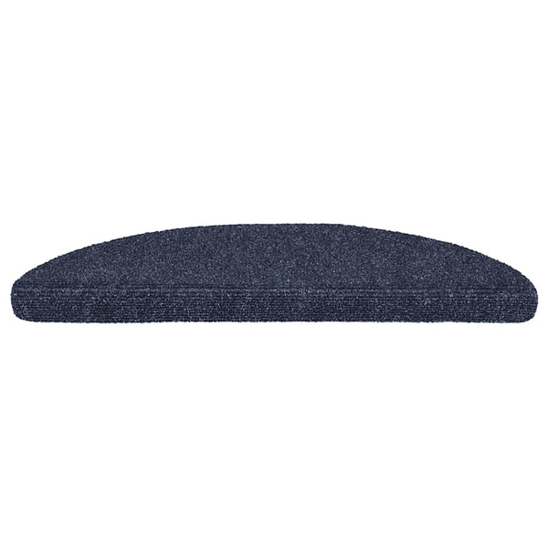vidaXL Self-Adhesive Stair Treads 15 pcs. 56x17x3 cm Blue Semi-circular