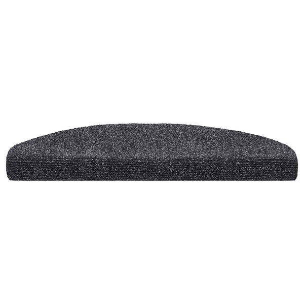 vidaXL Self-Adhesive Stair Treads 15 pcs. 65x21x4 cm Dark Grey Semi-Circular Large