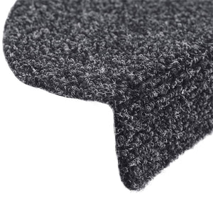 vidaXL Self-Adhesive Stair Treads 15 pcs. 65x21x4 cm Dark Grey Semi-Circular Large