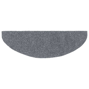 vidaXL Self-Adhesive Stair Treads 15 pcs. 65x21x4 cm Light Grey Semi-Circular Large