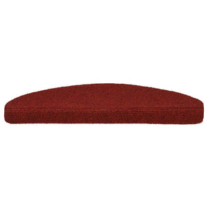 vidaXL 15-piece Self-Adhesive Stair Mats Needle Felt 65x21x4cm Red