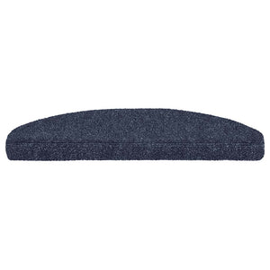 vidaXL Stair Mats Self-Adhesive 15 pcs. 65x21x4 cm Blue Half-Round Large