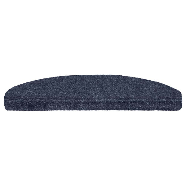 vidaXL Stair Mats Self-Adhesive 15 pcs. 65x21x4 cm Blue Half-Round Large