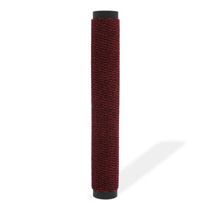 vidaXL Dirt Trapper Mat Rectangular Tufted 90x150 cm Red