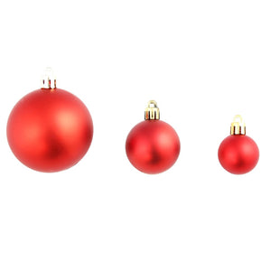 vidaXL 100-pc. Christmas Bauble Set 3/4/6 cm Red