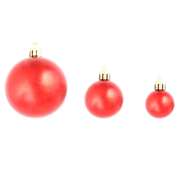 vidaXL 100-pc. Christmas Bauble Set 3/4/6 cm Red