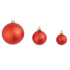 vidaXL 100-pc. Christmas Bauble Set 3/4/6 cm Red