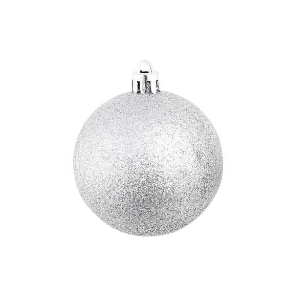 vidaXL 100-piece Christmas Bauble Set 3/4/6 cm Silver