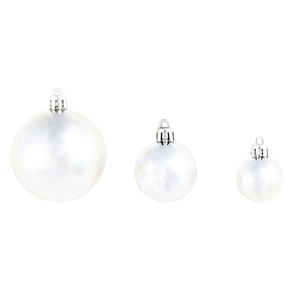 vidaXL 100-piece Christmas Bauble Set 3/4/6 cm Silver