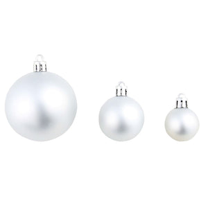 vidaXL 100-piece Christmas Bauble Set 3/4/6 cm Silver