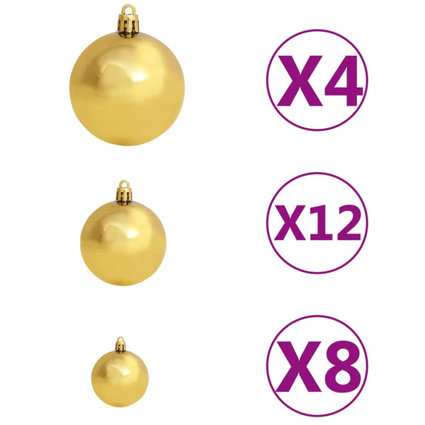 vidaXL 100-piece Christmas Ball Set 3/4/6 cm Brown/Bronze/Golden
