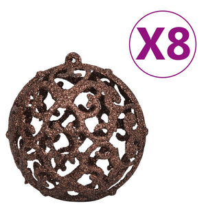 vidaXL 100-piece Christmas Ball Set 3/4/6 cm Brown/Bronze/Golden