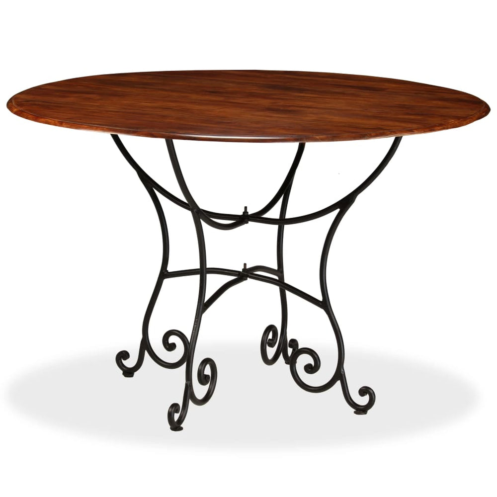 vidaXL Solid Wood Dining Table with Honey Finish 120x76 cm
