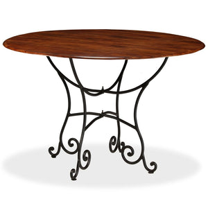 vidaXL Solid Wood Dining Table with Honey Finish 120x76 cm