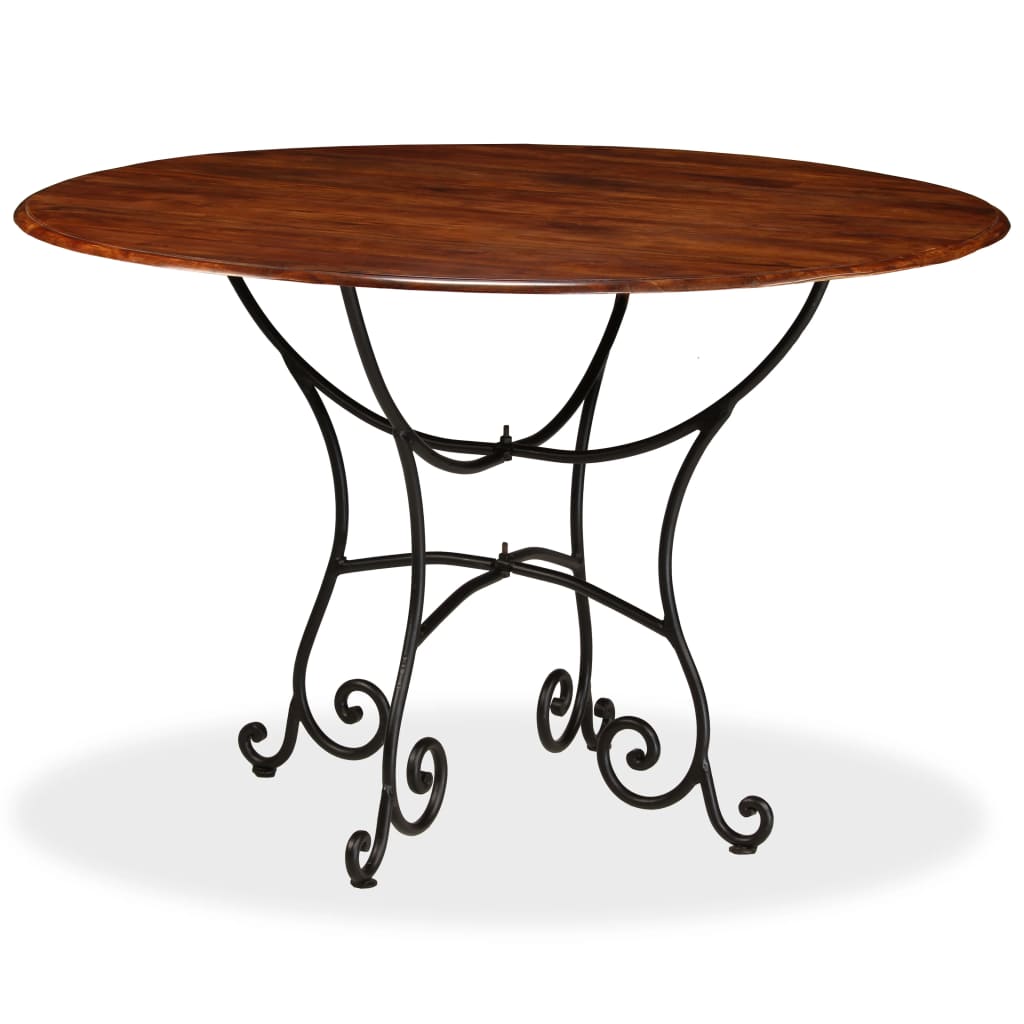 vidaXL Solid Wood Dining Table with Honey Finish 120x76 cm